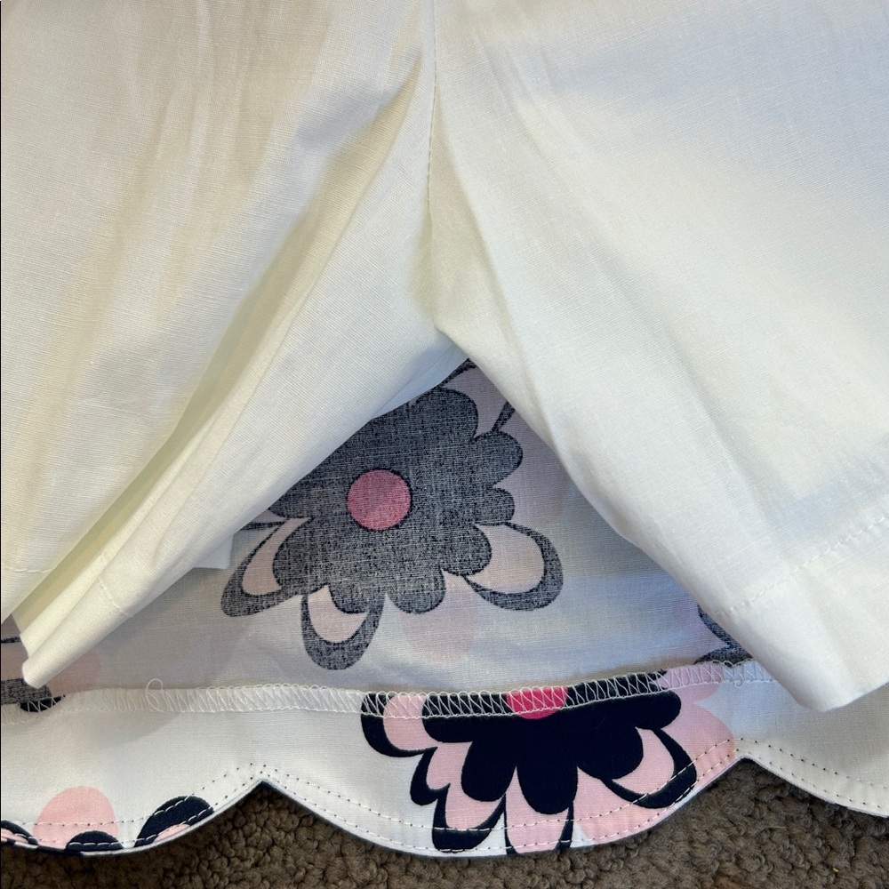 Golftini White Floral Scalloped Skort Snow Cone Brand New With Tags Size 14L - Picture 11 of 11
